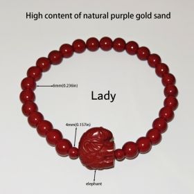 7 Styles Of Cinnabar Bracelets 8mm And 6MM (Option: Elephant-6mm)