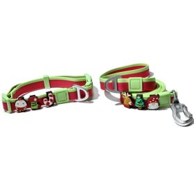 The New Dual-Color Embossed Pet Leash Set Is A Pet Product That Combines Appearance, Fun And Practicality. It Not Only Ensures A Great User Experience (Option: Red-20mm)