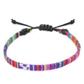 Hand Woven Rainbow Color Anklet Bohemian Style (Option: D)
