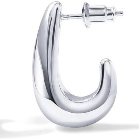 Fashion Metal Geometric Earrings Jewelry (Option: silver)