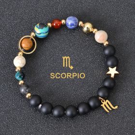 Eight Planets Twelve Constellations Bracelets Frosted Stone Beaded Bracelet (Option: Scorpio)