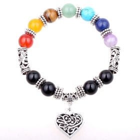 Seven Chakra Yoga Energy Bracelet (Option: silver)