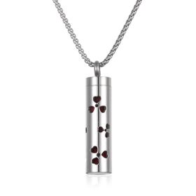 Aromatherapy Pendant Perfume Bottle Essential Oil Titanium Steel (Option: N04614)