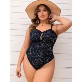 Women's One-piece Casual Swimsuit M129 (Option: 1XL)
