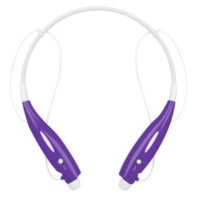 Wireless Stereo Headsets Sport Neckband Headphones In-ear Magnetic IPX4 Waterproof Earbuds With Built-in Mic Call Vibrate Alert Number Broadcast Runni (Option: Purple)