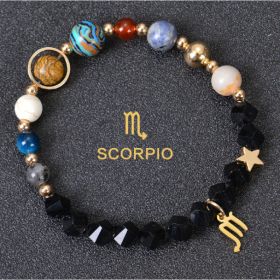 Eight Planets Twelve Constellations Bracelets Frosted Stone Beaded Bracelet (Option: Scorpio Tangent stone)