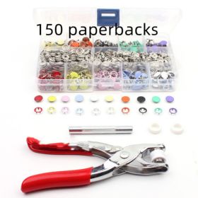 9.5MM Hollow Color Five Prong Button (Option: 150 paperbacks-9.5mm)