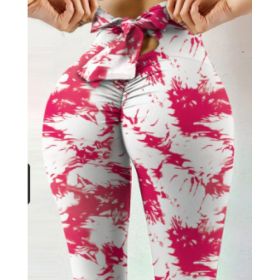 Hip-Lifting Sweatpants Leggings Women's Yoga Pants Stretch Fitness Pants (Option: L-P1004)