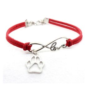 Jewelry Simple Style Hand-woven Infinite Love Pet Bracelet (Option: BIG RED)