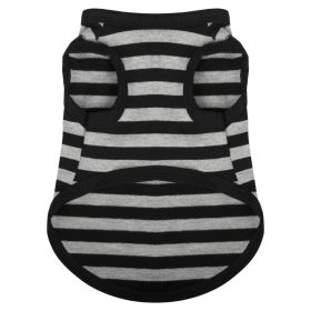 Summer Thin Cotton Striped Vest Dog Clothes (Option: Gray Cotton Stripes-XS)