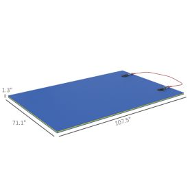 9 x 6 Lily Pad Water Mat for 2 Adults, Floating Water Pad for Lake, Pool, Ocean, Beach, and Boating, Blue (Option: Blue)