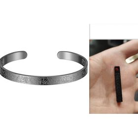 Stainless Steel Arabic Disc Necklace Bracelet (Option: Black Bracelet set)