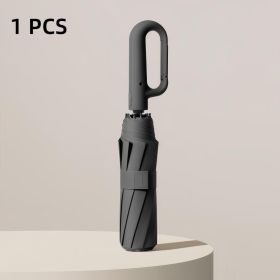 Fully Automatic Foldable Travel Umbrella  Lightweight, Windproof, Portable, Black Sun Rain Use, Auto Open Close (Option: Black)