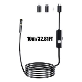 Lighted Endoscope Dual Camera, 1920P HD Endoscope Tool With 8 Adjustable LED Lights, Endoscope With Semi-Rigid Snake Camera, Waterproof 8mm Wide-Angle (Option: 10M)