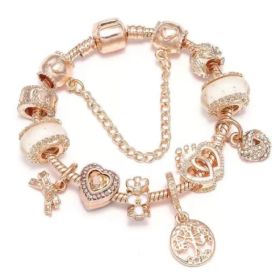 Fashion Love Geometric Rose Gold Bracelet Women's Jewelry (Option: Style 1-20cm)