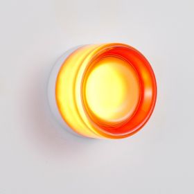 Minimalist Round Wall Light Modern Simple Design,Thick Glass Shade LED Fixture,Minimalist Round Wall Lamp For Bathroom Vanity, Bedroom Bedside, Living (Option: Red)