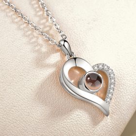 Hand-Woven Ancient Silver Love Vows Magnet Lovers Bracelet (Option: Silver necklace)