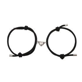 Simple Nylon Love Magnetic Bracelet (Option: Black)
