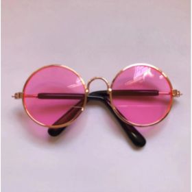 Pet Cat Glasses Cat Sunglasses (Option: Gold pink-L)