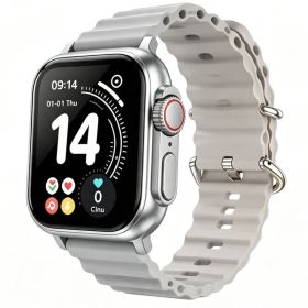 Ten-in-One Smart Watch Set With Wireless Earbuds, Multiple Watch Bands, Magnetic Charger & Protective Case, All-in-One Fitness Smartwatch Gift Box For (Option: Sliver)