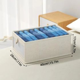 Foldable Clothes Storage Box With Viewing Window - Heavy-Duty Organizer Box, Stackable Closet Organizer For Wardrobe, Under-Bed, Shelf - Space-Saving (Option: 40cm28cm17cm)