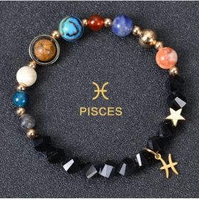 Eight Planets Twelve Constellations Bracelets Frosted Stone Beaded Bracelet (Option: Pisces Tangent stone)