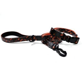 UV Printing Camouflage Embossed Pet Leash Set Is A Perfect Combination Of Style And Functionality Specially Designed For Pets' Outdoor Activities. Eve (Option: Red-20mm)
