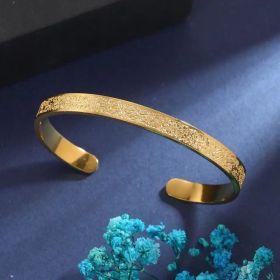 Stainless Steel Arabic Disc Necklace Bracelet (Option: Gold Bracelet)