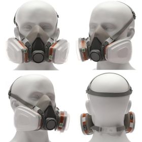 Half Face Cover Respirator Gas Mask For Industrial Woodworking Painting Sanding Facepiece (Option: 2packs)