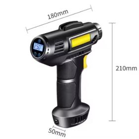 Car Tire Inflator Wireless Intelligent Digital Display Portable Handheld Car Inflator Bicycle (Option: Black)