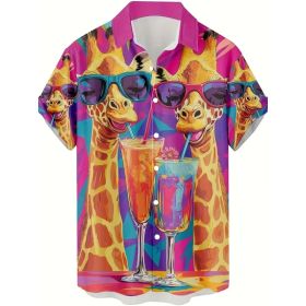 Fashion Men's Casual Floral Print Special-interest Design Shirt (Option: XC1688246-L)