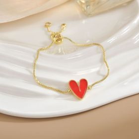 Simple Rotatable Flower Color-preserving Pure Copper Gold-plated Bracelet (Option: Rotating Bracelet 37)