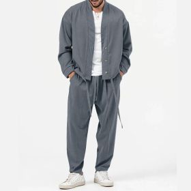Fashion Men's Korean Style Small Business Suit Coat (Option: Dark Gray-M)