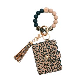 Silicone Bracelet Wrist Keychain Pendant (Option: K68430 Leopard Khaki)