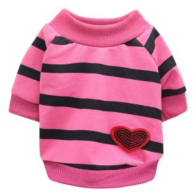 Jarre Aero Bull Pug Puppy Clothes Teddy Milk Cat Pet Spring And Summer Thin Small Dog Puppy (Option: Rose red-S)