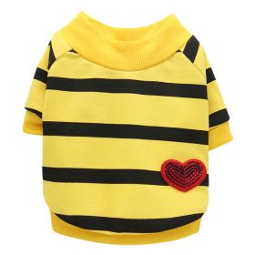 Jarre Aero Bull Pug Puppy Clothes Teddy Milk Cat Pet Spring And Summer Thin Small Dog Puppy (Option: Yellow-S)