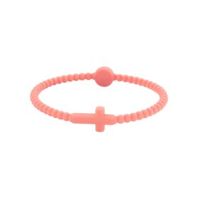 Simple Thin Cross Silicone Bracelet (Option: M Code No 7)