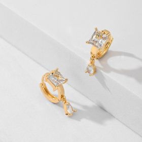 Popular Fashion Earrings Copper-plated Gold (Option: white)