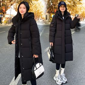 Cold-proof Cotton-padded Jacket Cotton Clothes Korean Thick Fashion (Option: Black-M)