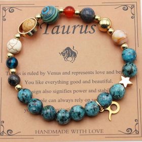 Eight Planets 12 Constellation Bracelet Natural Stone Hemp Stone (Option: Taurur Hemp Stone)