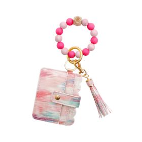 Silicone Bracelet Wrist Keychain Pendant (Option: K68447 Pink)
