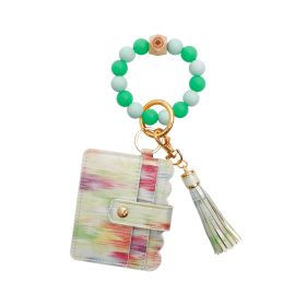 Silicone Bracelet Wrist Keychain Pendant (Option: K68447 Green)