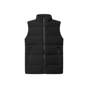 Plus Size Cotton Clothes Vest Coat Men's Thickened (Option: Black-L)