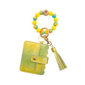 Silicone Bracelet Wrist Keychain Pendant (Option: K68447 Yellow)