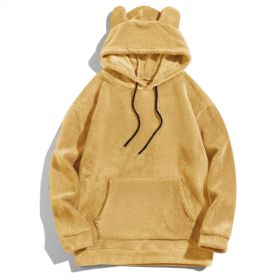 Men's Casual Cool Fashion Sweater Coral Fleece Jacket (Option: Beige-2XL)