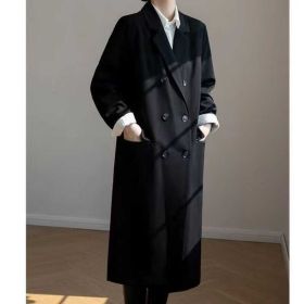 Coat Popular British Style Breasted Suit (Option: Black Y22 Trench Coat-L)