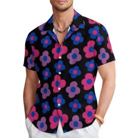Fashion Men's Casual Floral Print Special-interest Design Shirt (Option: 1Models-2XL)