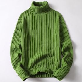 All-matching Men's Clothing Knitted Base Clothes (Option: Green-XL)