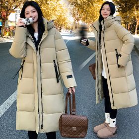 Cold-proof Cotton-padded Jacket Cotton Clothes Korean Thick Fashion (Option: Khaki-XL)