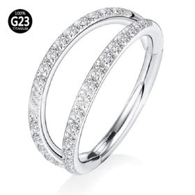 Ear Studs Piercing Nose Ring (Option: Silver-1x12mm)